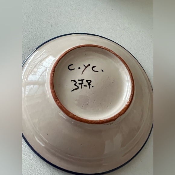 Vintage Cobalto y Cobre Pottery Spanish Tiny Pitcher Plate Collectible - Picture 6 of 10